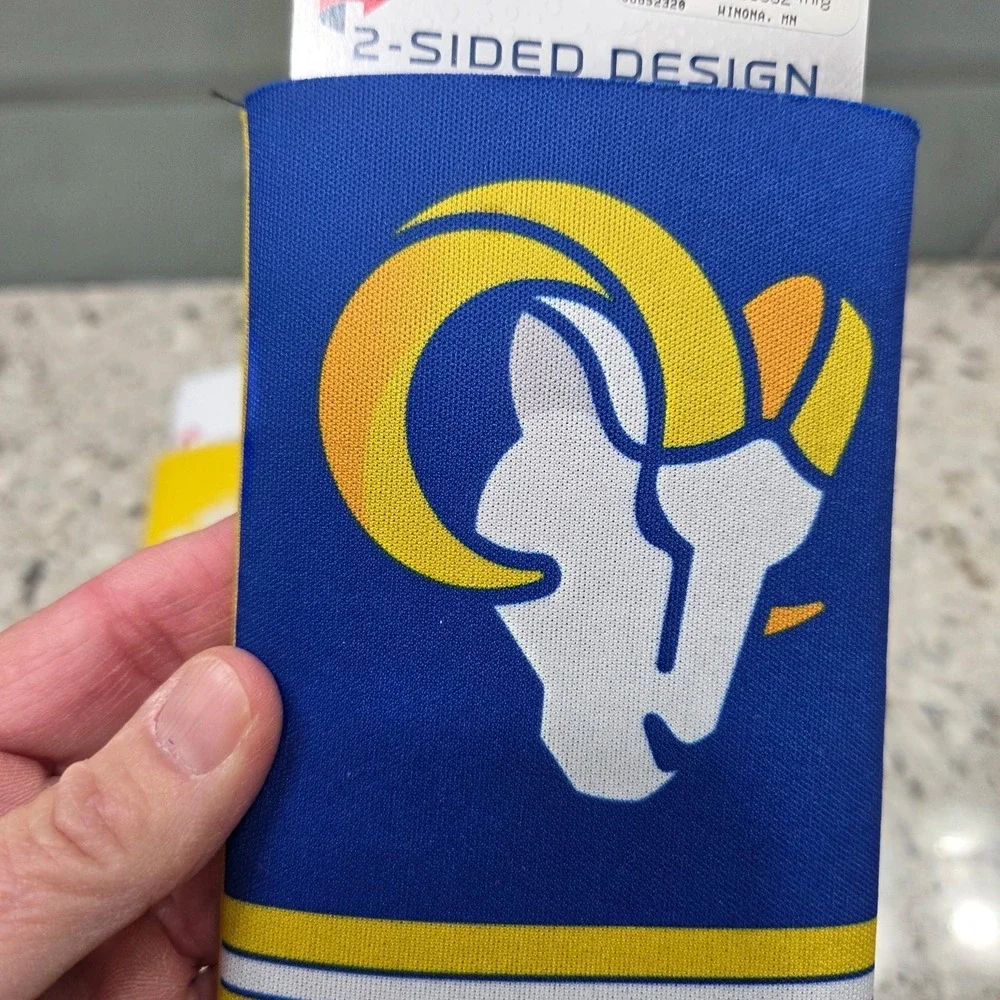 NWT Los Angeles Rams NFL 4 Pack Slim Can Coolers 2‎ Sided Football Fan Gear